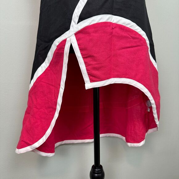 Lisa Rene Tunic Small Pink Colorblock Linen Layer Lagenlook Wearable Artsy Boho - Picture 4 of 14